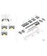 1m aluminium profiel GROOVE14 EE7F/TY - Wit gelakt, inbouw, LED profiel