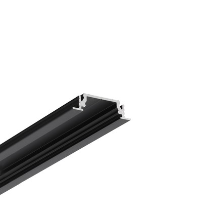 2m aluminium profiel GROOVE14 EE7F/TY - Zwart geanodiseerd, ingebouwd, LED profiel