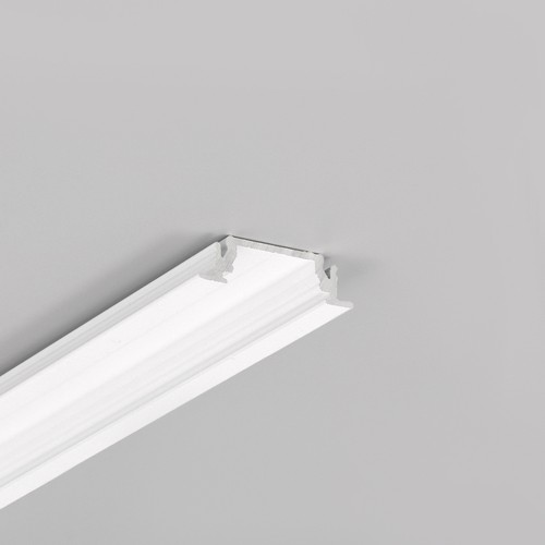 2m aluminium profiel GROOVE14 EE7F/TY - Wit gelakt, inbouw, LED profiel