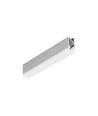 1m aluminiumprofiel HI8 C1 - Geanodiseerd, ingebouwd, LED profiel