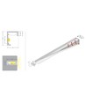 2m aluminium profiel SLASH8 - Melkwit, inbouw, LED profiel