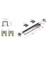 1m aluminium profiel SMART-IN10 AC2/Z - Zwart geanodiseerd, inbouw, LED profiel