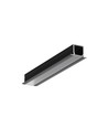 2m aluminium profiel SMART-IN10 AC2/Z - Zwart geanodiseerd, inbouw, LED profiel