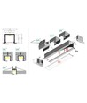 1m aluminium profiel SMART-IN16 BC3/U4 - Wit gelakt, ingebouwd, LED profiel