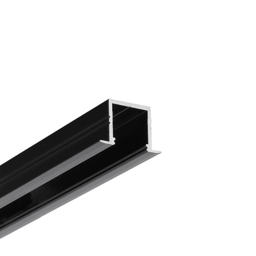 2m aluminium profiel SMART-IN16 BC3/U4 - Zwart gelakt, inbouw, LED profiel