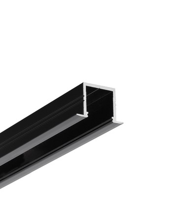 2m aluminium profiel SMART-IN16 BC3/U4 - Zwart gelakt, inbouw, LED profiel