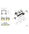1m aluminiumprofiel LINEA-IN20 EE7F/U7 - Onbehandeld aluminium, ingebouwd, LED-profiel