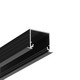 2m aluminium profiel LINEA-IN20 EE7F/U7 - Zwart geanodiseerd, inbouw, LED profiel