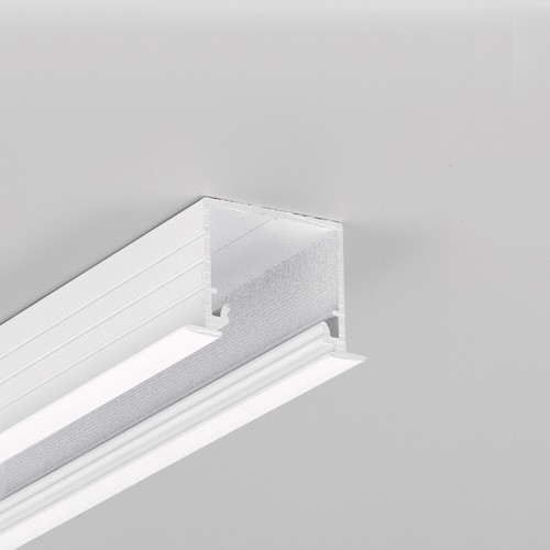 2m aluminium profiel LINEA-IN20 EE7F/U7 - Wit gelakt, ingebouwd, LED profiel