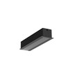 2m aluminium profiel LINEA-IN20 EE7F/U7 - Zwart geanodiseerd, inbouw, LED profiel