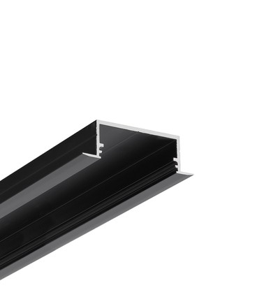 2m aluminium profiel VARIO30-06 ACDE-9/U9 - Zwart geanodiseerd, inbouw, LED profiel
