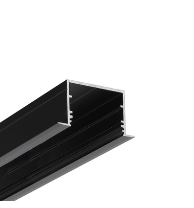 2m aluminium profiel VARIO30-07 ACDE-9/U9 - Zwart geanodiseerd, ingebouwd, LED profiel