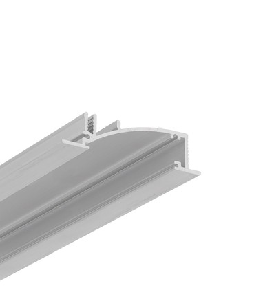 1m aluminiumprofiel FLAT8 H/UX - Onbehandeld aluminium, ingebouwd, LED-profiel