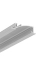 1m aluminiumprofiel FLAT8 H/UX - Onbehandeld aluminium, ingebouwd, LED-profiel