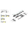 1m aluminium profiel FLAT8 H/UX - Zwart geanodiseerd, inbouw, LED profiel