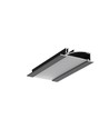 1m aluminium profiel FLAT8 H/UX - Zwart geanodiseerd, inbouw, LED profiel
