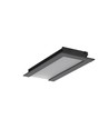1m aluminium profiel FLAT8 H/UX - Zwart geanodiseerd, inbouw, LED profiel