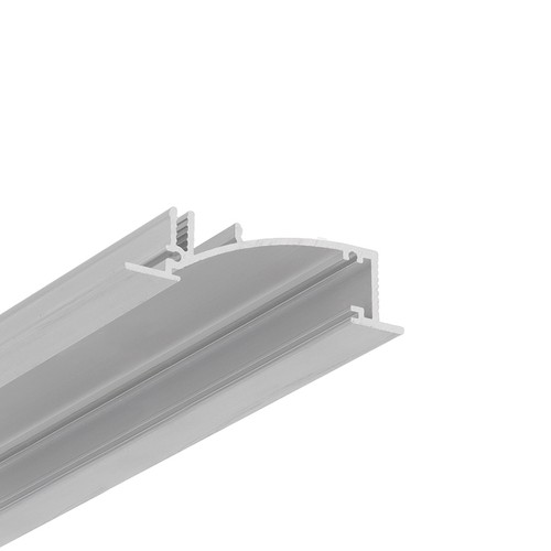 2m aluminiumprofiel FLAT8 H/UX - Onbewerkt aluminium, inbouw, LED-profiel