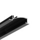 2m aluminium profiel FLAT8 H/UX - Zwart geanodiseerd, ingebouwd, LED profiel