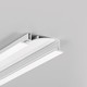 2m aluminium profiel FLAT8 H/UX - Wit gelakt, inbouw, LED profiel