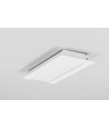 2m aluminium profiel FLAT8 H/UX - Wit gelakt, inbouw, LED profiel