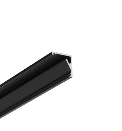 1m aluminium profiel CABI12 E - Zwart geanodiseerd, hoek, LED profiel