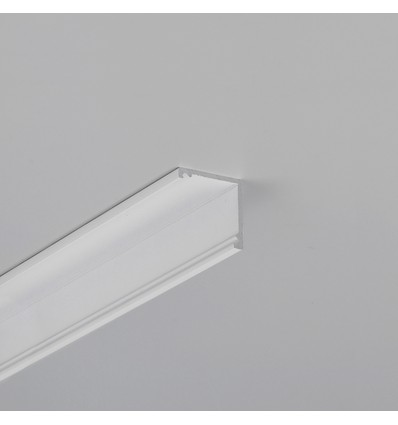 1m aluminium profiel CABI12 DUO E - Wit gelakt, hoek, LED profiel