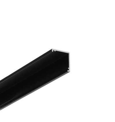 2m aluminium profiel CABI12 DUO E - Zwart geanodiseerd, hoek, LED profiel