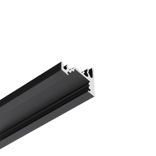 2m aluminium profiel CORNER10 BC/UX - Zwart geanodiseerd, hoek, LED profiel