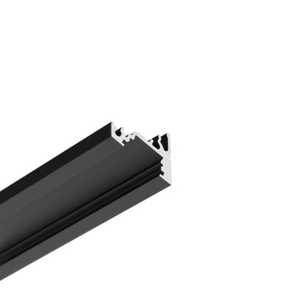 2m aluminium profiel CORNER10 BC/UX - Zwart geanodiseerd, hoek, LED profiel