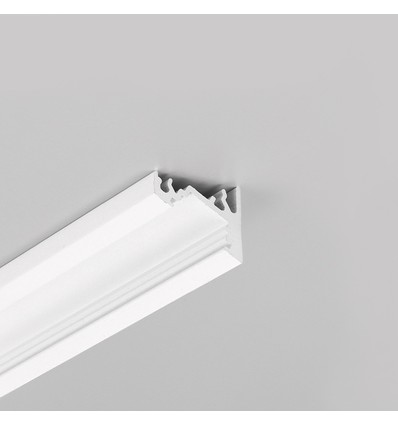 2m aluminiumprofiel CORNER10 BC/UX - Wit gelakt, hoek, LED-profiel