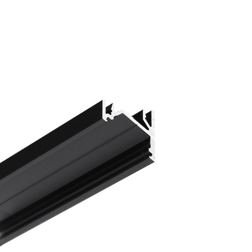 2m aluminiumprofiel CORNER12.V2 EF/U - Zwart geanodiseerd, hoek, LED-profiel