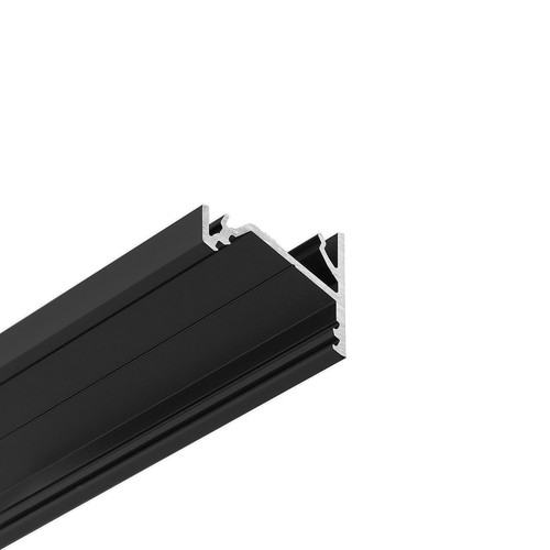 2m aluminium profiel CORNER16.V2 AC-6/TY - Zwart geanodiseerd, hoek, LED profiel