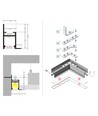 1m aluminium profiel FRAME14 BC/Q - Onbehandeld aluminium, inbouw, LED profiel