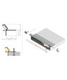 2m aluminium profiel GLOW12 DOWN A1C - Geanodiseerd, inbouw, LED profiel