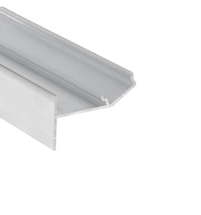 1m aluminiumprofiel GLOW12 UP A1C - Onbewerkt aluminium, inbouw, LED-profiel