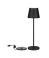 V-Tac oplaadbare tafellamp, draadloos - Zwart, IP54 buiten tafellamp, touch dimbaar, model mini