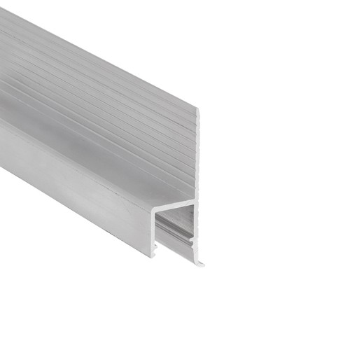 2m aluminiumprofiel OMNI10 AC2 - Onbehandeld aluminium, inbouw, LED-profiel