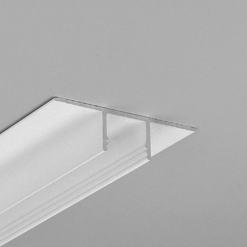 2m aluminium profiel PLANE14 IN BC3 - Wit gelakt, inbouw, LED profiel