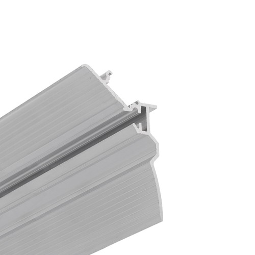 1m aluminium profiel SMOOTH12 BC/Q9 - Onbehandeld aluminium, inbouw, LED profiel