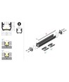 1m aluminium profiel FLOOR12 K/U - Geanodiseerd, tegelprofiel, LED rail