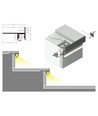1m aluminium profiel UP-TILE10 A - Geanodiseerd, tegelprofiel, LED rail