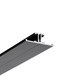 1m aluminiumprofiel BACK10 A/UX - Zwart gelakt