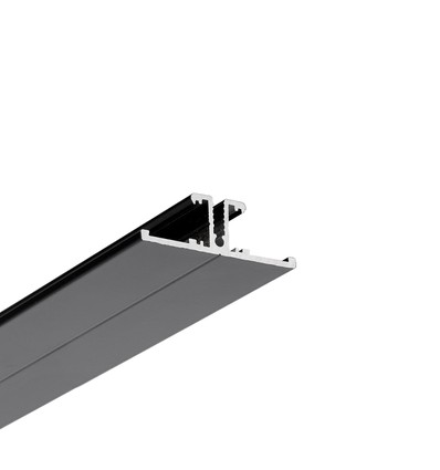 2m aluminiumprofiel BACK10 A/UX - Zwart gelakt
