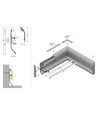 2m aluminium profiel SKIRT10 AC2/Q9 - Wit gelakt