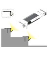 1m aluminiumprofiel UP-BOLD12 K - Geanodiseerd