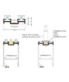 1m accessoiresprofiel COMBO30-03 C4/Q9 - Zwart geanodiseerd