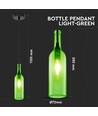 V-Tac fles hanglamp - Groen, E14