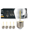 5 stuks E27 1W LED lamp - ST14, COB filament