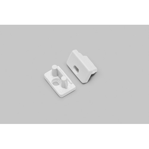 1 stuks Eindstuk SLIM8 - Met gat, wit